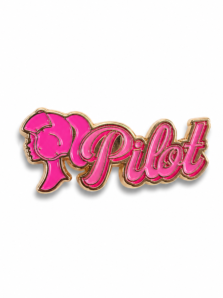 Barb Pilot Enamel Pin