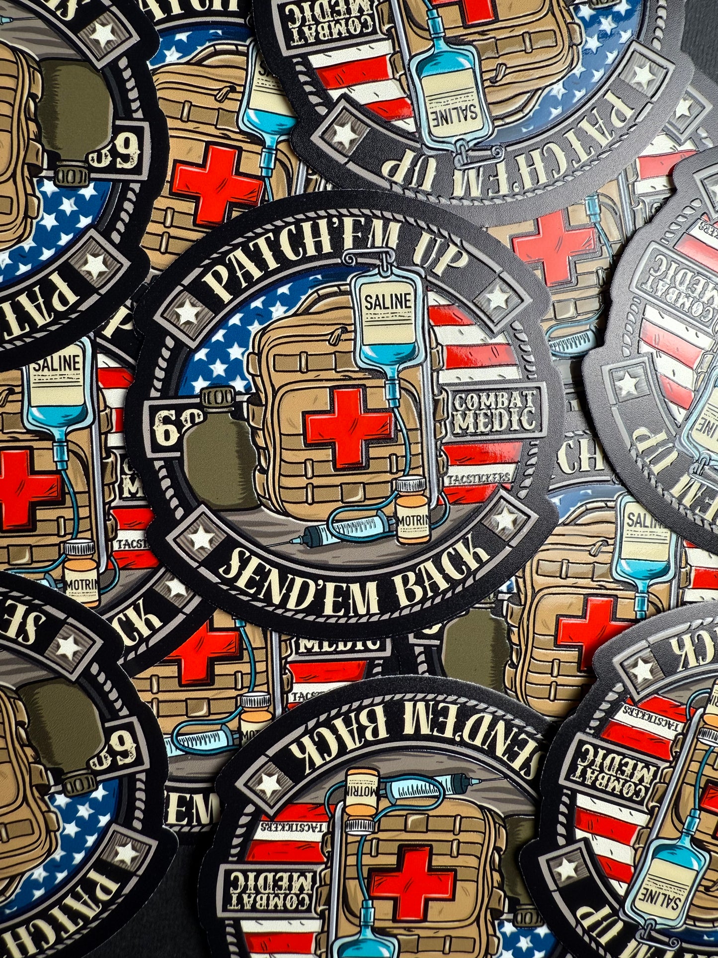 Patche'Em Up Medic Sticker