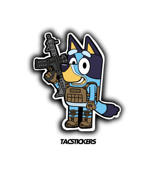 Tactical Blue Dog Sticker