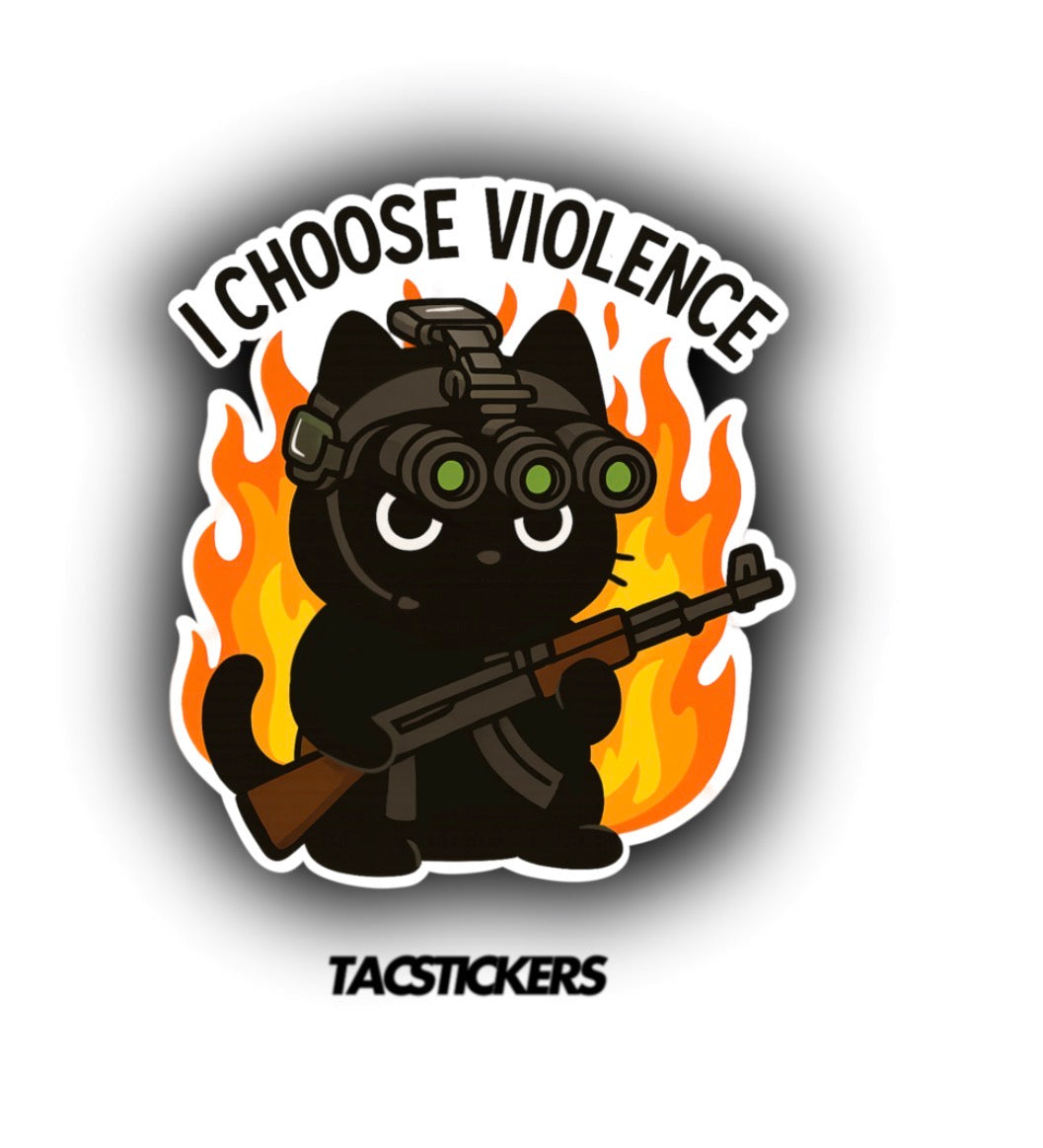 Violent Cat Sticker