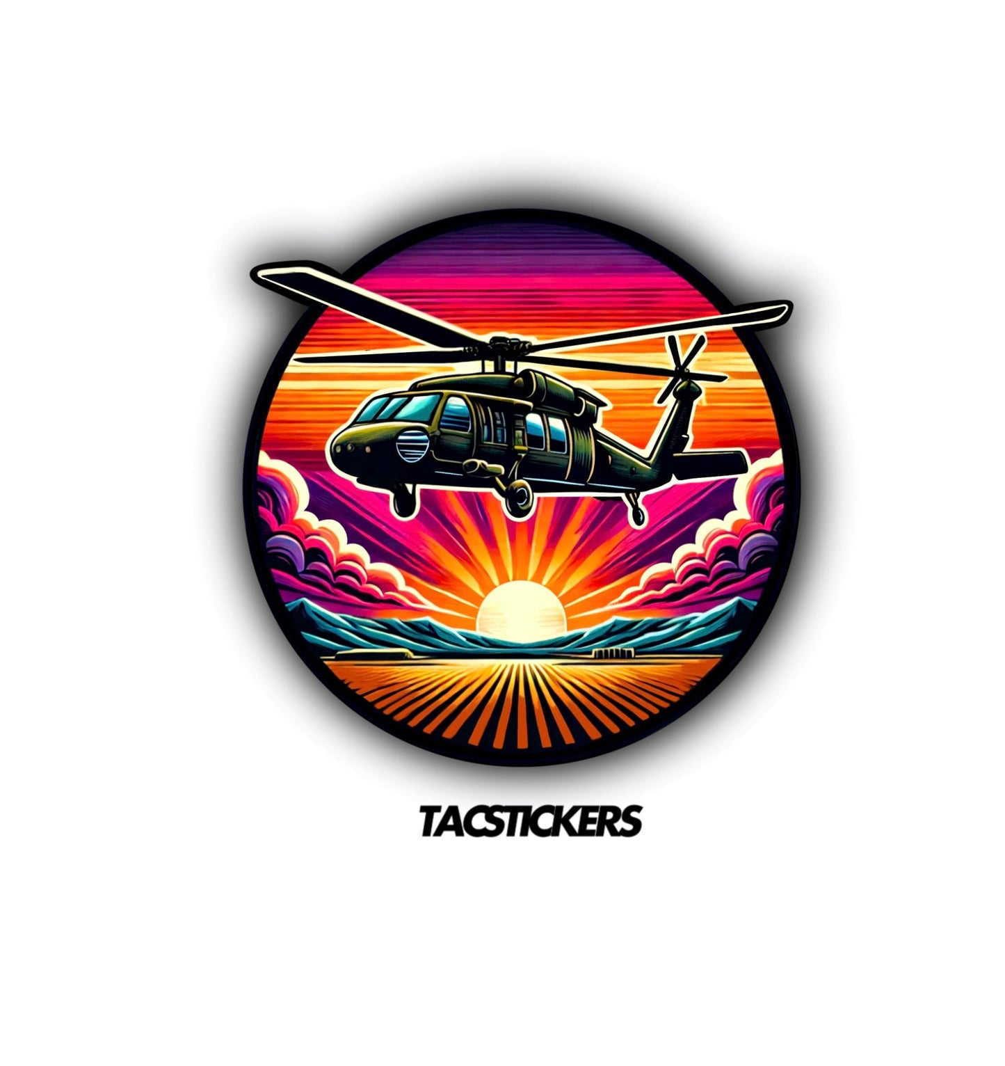 UH60 Sunset Vibes Sticker
