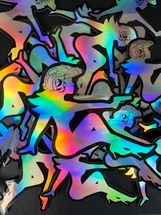 Holo Girl Sticker