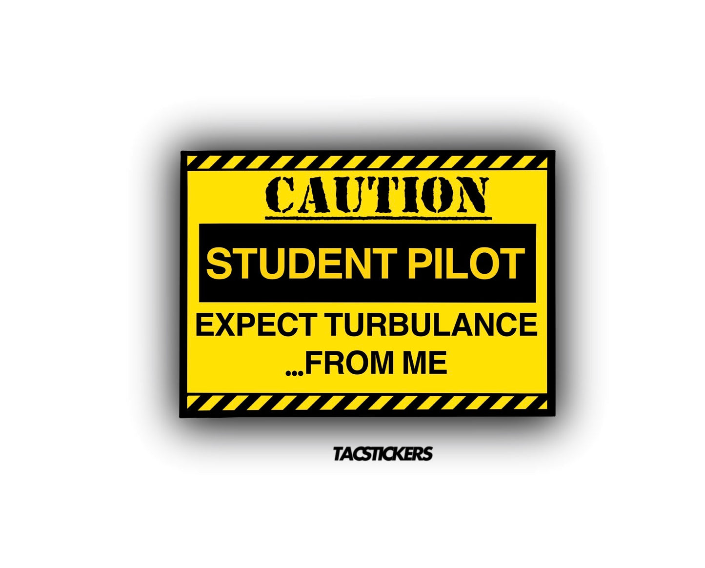 Caution Student Pilot Sticker