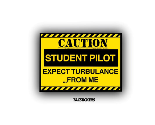Caution Student Pilot Sticker