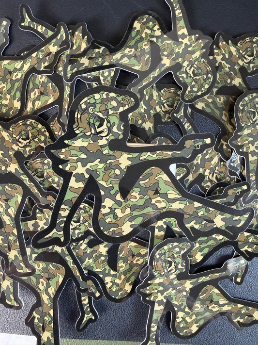 Camo Girl Sticker