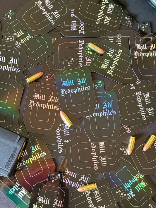 Kill all P3dos Holo Sticker