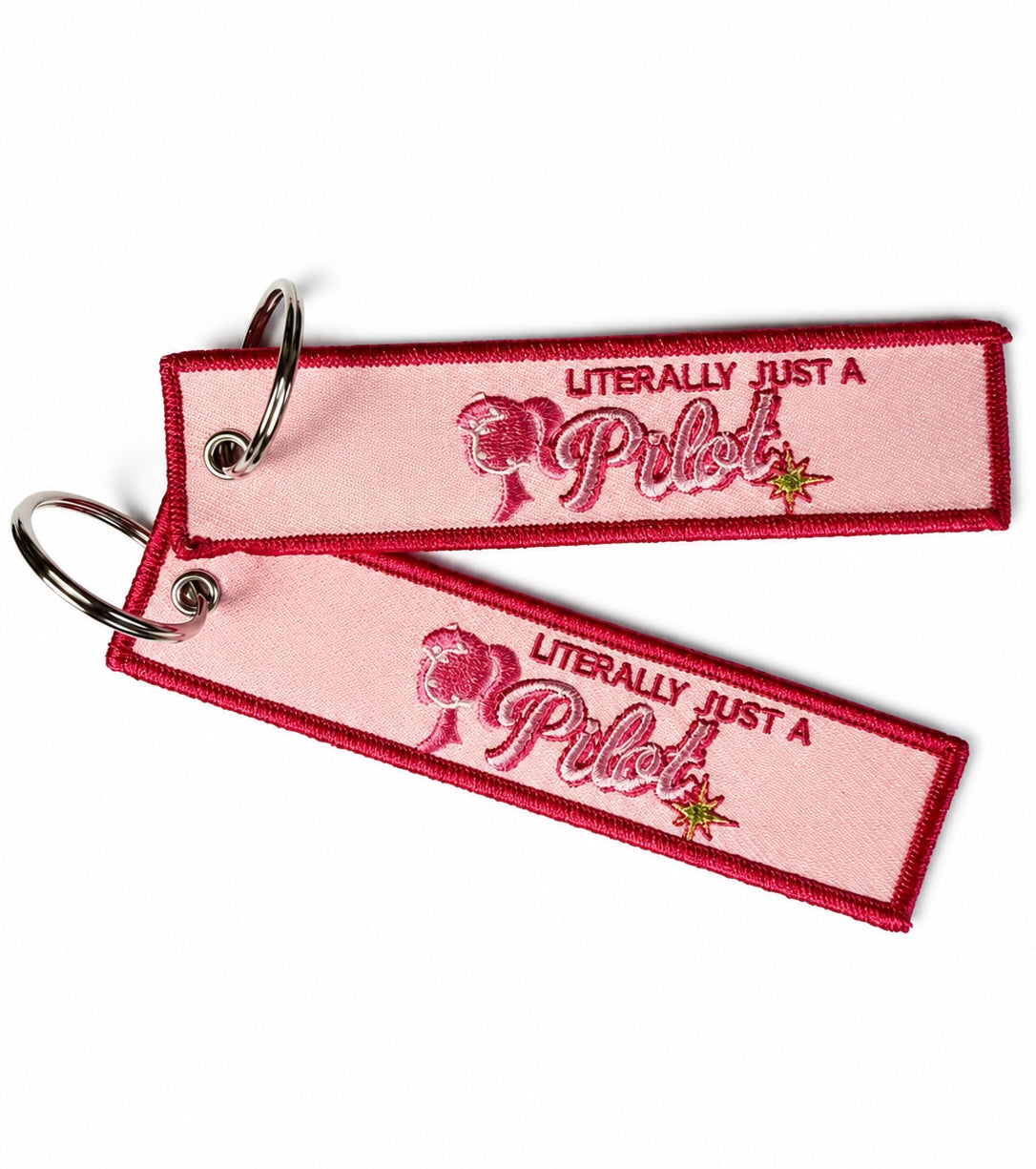 Literally Just a Pilot Pink Key Tag