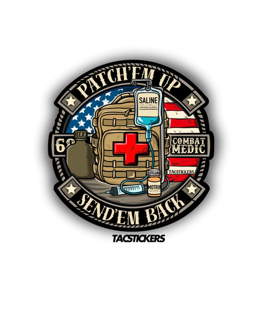 Patche'Em Up Medic Sticker