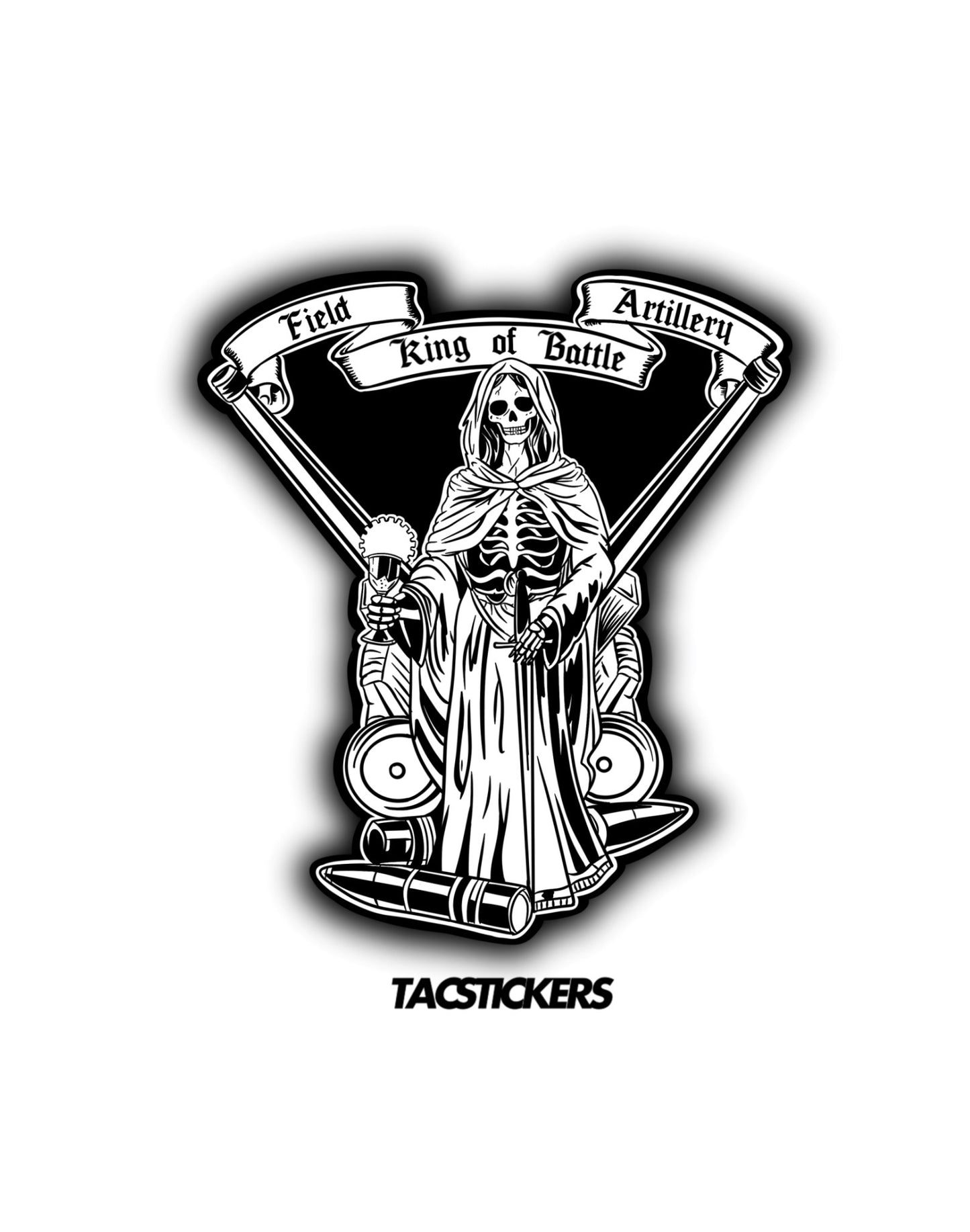 King Of Battle Artillery Sticker