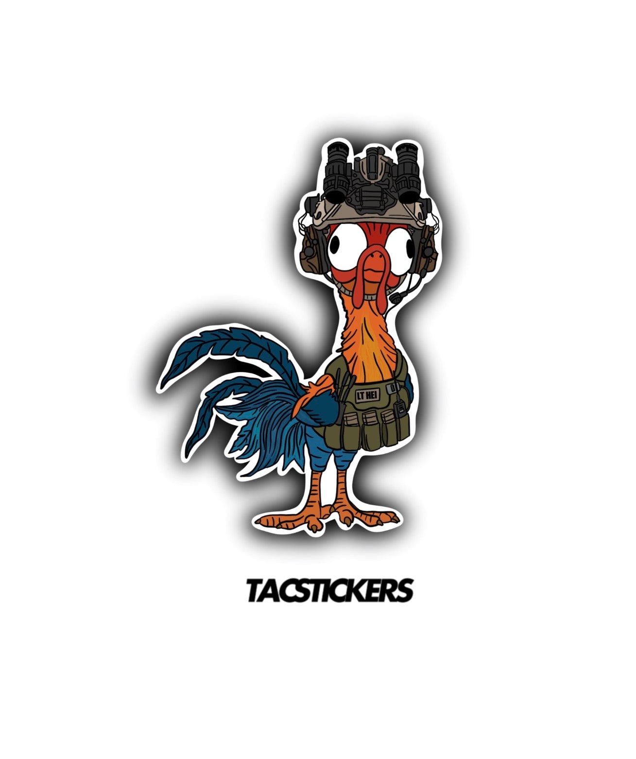 Tactical Goofy Rooster Sticker