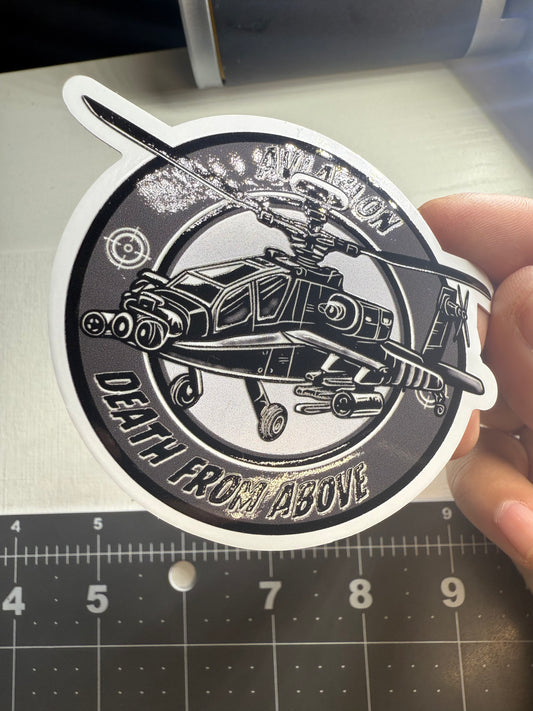 AH-64 Death From Above Sticker