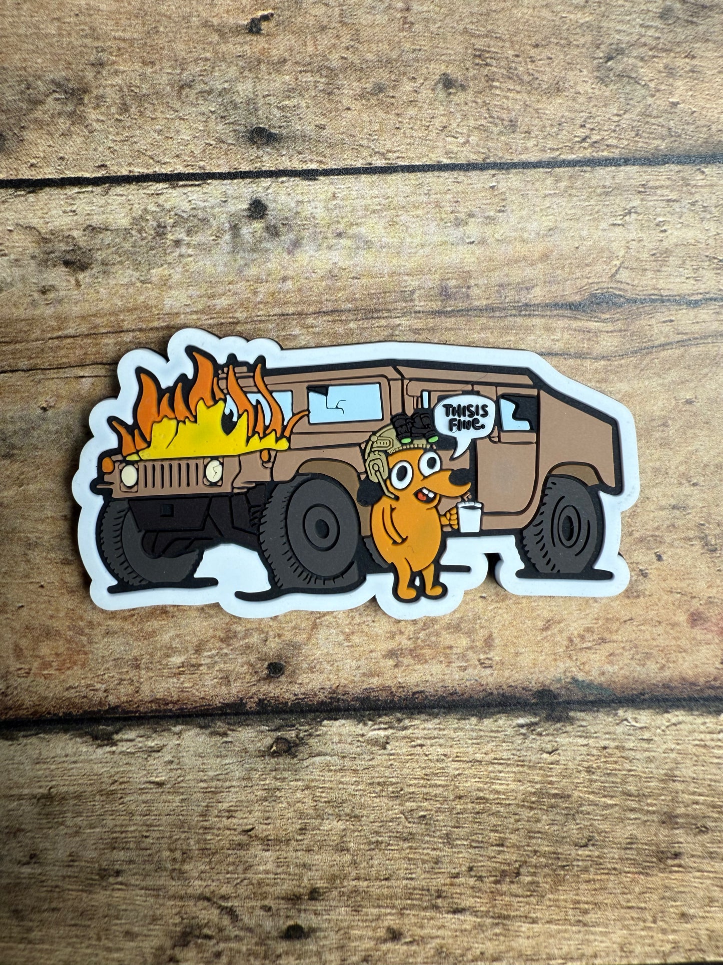 “This Is Fine” Humvee PVC Patch