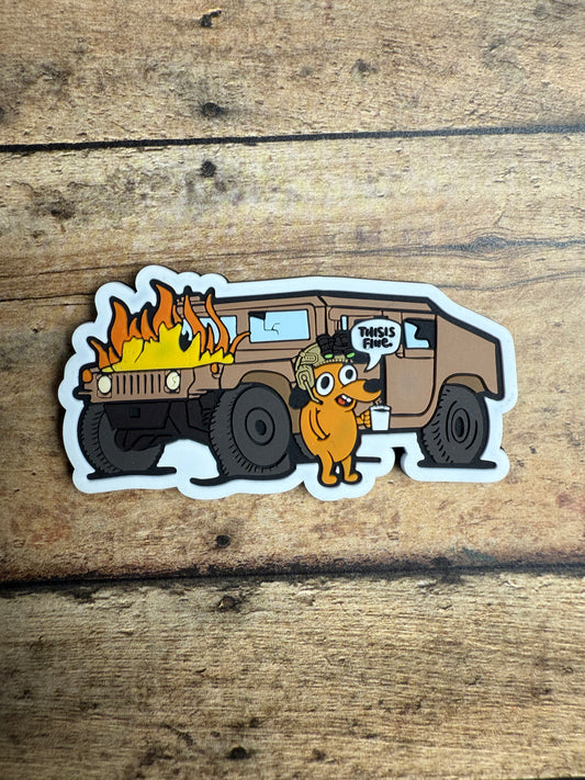 “This Is Fine” Humvee PVC Patch