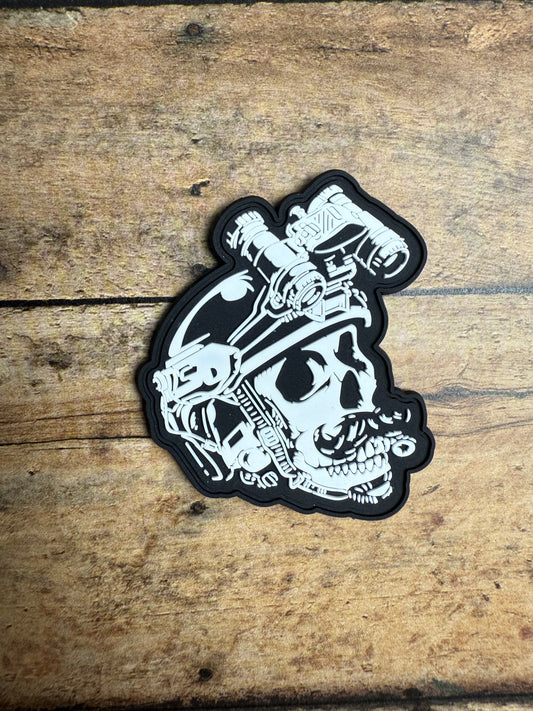 Stache Skull PVC Patch
