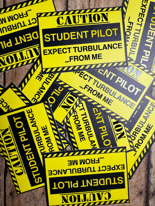 Caution Student Pilot Sticker
